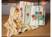  Полотенца кухонные Полосы/Цветок
