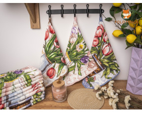 Кухонні рушники з тюльпанами