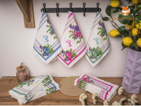 Полотенца для рук с букетом