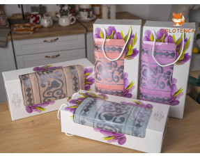 Набор банных полотенец с тюльпанами