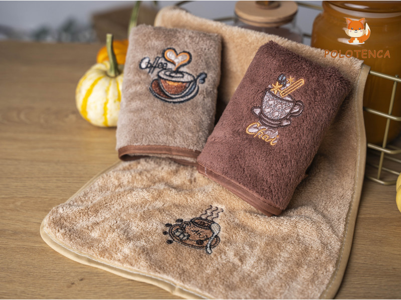 Полотенца для рук с чашкой кофе Полотенца для рук с чашкой кофе