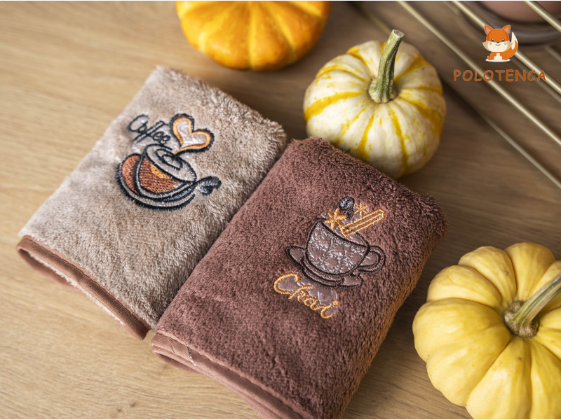 Полотенца для рук с чашкой кофе Полотенца для рук с чашкой кофе