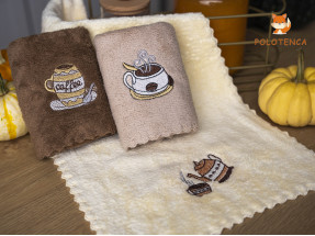Рушники для рук чашка кави