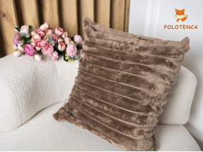 Наволочка Шарпей темно-коричнева