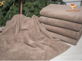 Рушники банні темно-бежеві