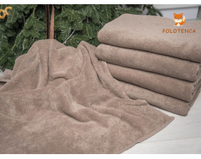 Рушники банні темно-бежеві