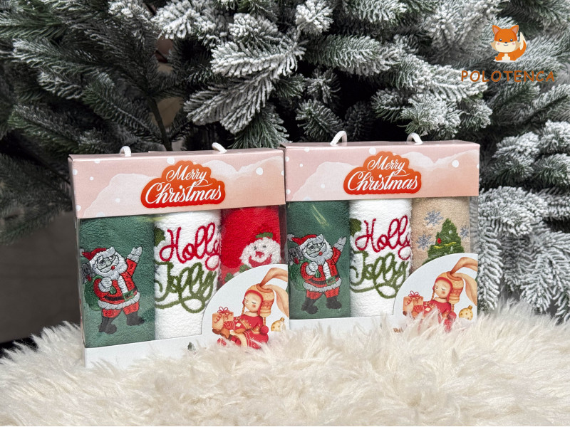 Набір рушників трійка новий рік Набір рушників трійка новий рік