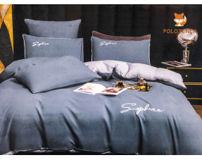 Постель серая premium евро №9