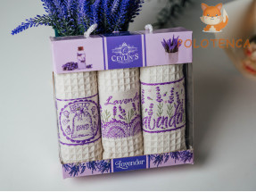 Набор вафельных кухонных полотенец 3ка