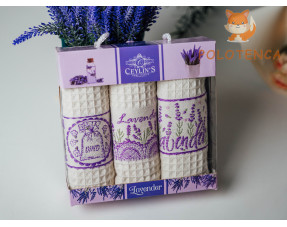 Набор вафельных кухонных полотенец 3ка