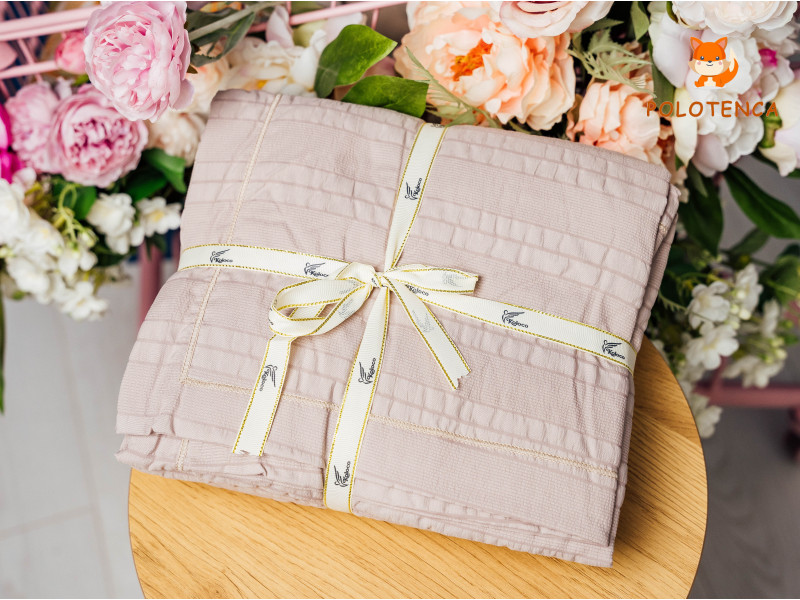 Постельное белье Бежевый муслин 1,5 № 2 Постельное белье Бежевый муслин 1,5 № 2