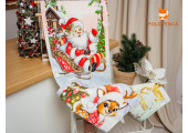 Кухонные полотенца Новогодние махра+велюр