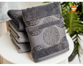 Полотенца Кружки серые