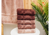 Банные полотенца Кружки коричневые