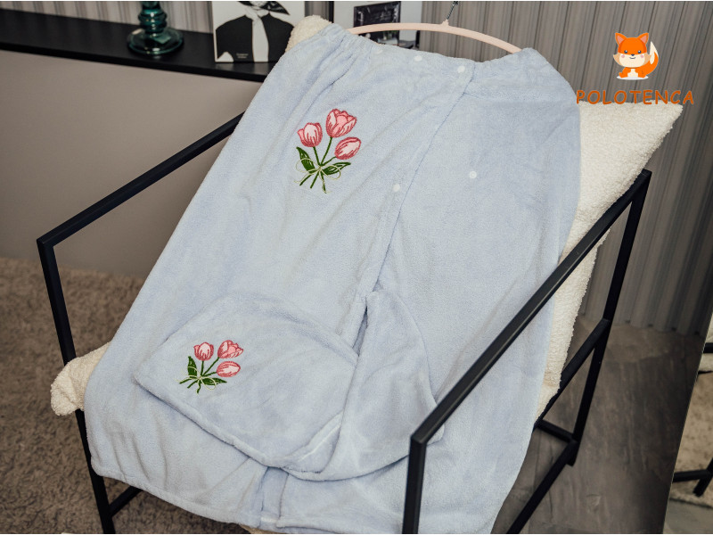 Жіночий набір для сауни Тюльпани Жіночий набір для сауни Тюльпани