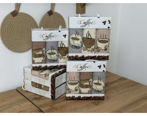 Набор кухонных полотенец Заварной кофе